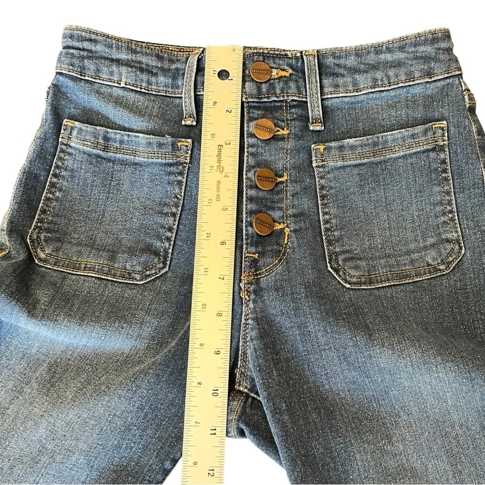 Sanctuary Retro Denim Button Fly Demi Bootcut Jeans Blue Size 25